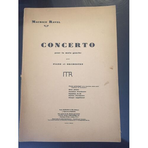 Concerto Pour Main Gauche Pour Piano Et Orchestre