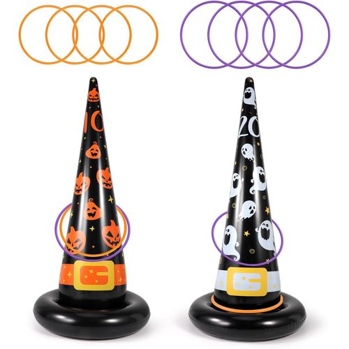 Teppc-Halloween Jeu De Lancer Halloween, Jeu De Lancer D'anneaux Pour Enfants, Jeulancer Anneaux, Jeux Exterieur Pour Enfant Et Adulte, Party Anniversaire Fête Cadeau D'halloween