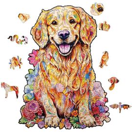 FEW-140-150 Pcs Puzzle Bois Adulte Unique Puzzle en Bois Adulte Wooden Puzzle Pédagogique Puzzle Animaux Couleur Puzzle Bois Animaux Puzzle Bois Enfant pour Cadeaux Créatifs (Chien)