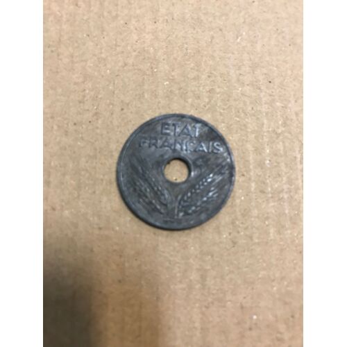 Pièce Monnaie Française Vingt Centimes - État Français - 1941 - Cannelures - Zinc