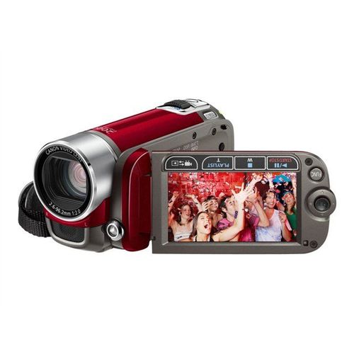 Canon LEGRIA FS200 - Caméscope - mode écran large - 800 KP - 37x zoom optique - carte Flash - rouge