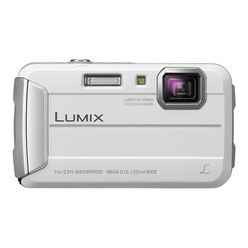 Appareil photo Compact Panasonic Lumix DMC-FT25 Blanc Appareil photo numérique - compact - 16.1 MP - 720 p - 4x zoom optique - sous-marin jusqu'à 7 m - blanc