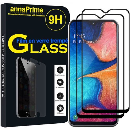 Lot / Pack De 2 Films Verre Trempé Pour Samsung Galaxy A20e/ A20e Dual Sim 5.8" De Protection D'écran - Couleur Noir