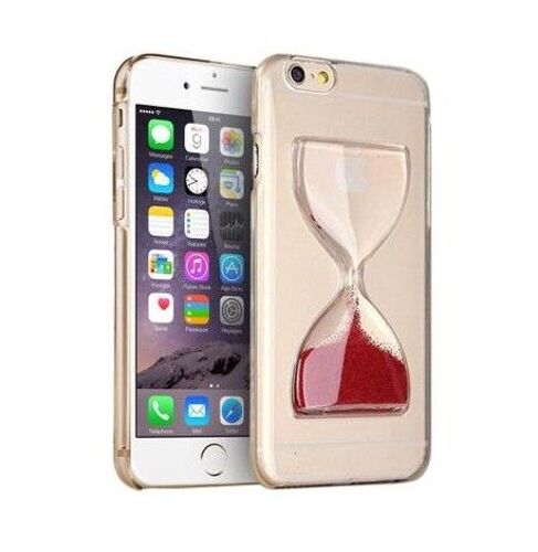 COQUE CRYSTAL SILICONE MOXIE TPU ¿¿ SABLIER LIQUIDE ¿¿ IPHONE 6 6S ¿¿ ROUGE