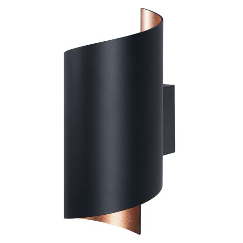 Ledvance Orbis Twist Smart+ Wi-Fi Noir Luminaire, Applique Led À Gradation, 12w, 3000-6500k, Forme Cylindrique Renversée, 23x12cm