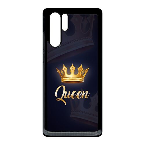 Coque Pour Smartphone - Queen Fond Noir - Compatible Avec Huawei P30 Pro - Plastique - Bord Noir