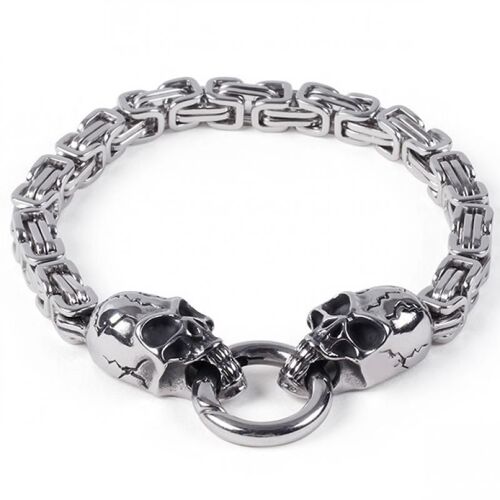 Bracelet Punk Tendance Pour Hommes, Haute Qualité, Tête De Mort, Bijoux Boutique, Cadeau D'anniversaire