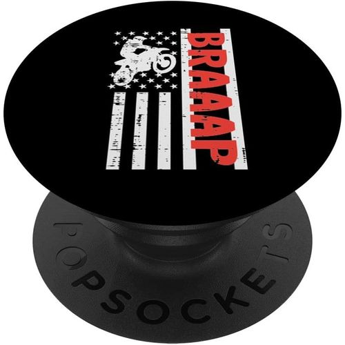 Cfux-Braaap Casque De Motocross Avec Drapeau Américain Pour Homme Et Femme Popsockets Popgrip Interchangeable