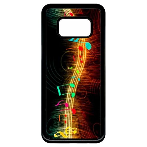 Coque Pour Smartphone - Musique Note Multicolor - Compatible Avec Samsung Galaxy S8 - Plastique - Bord Noir