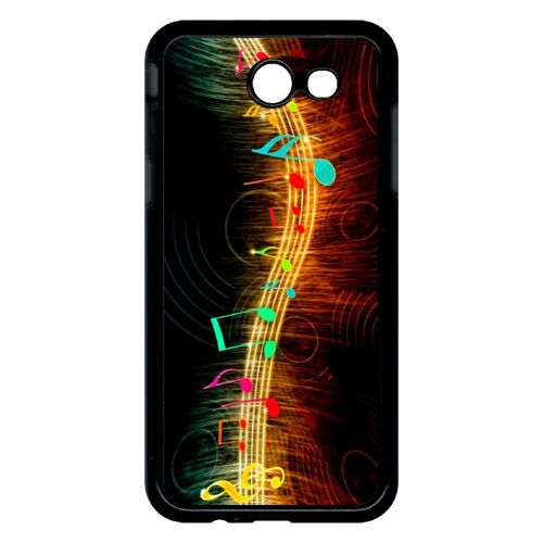 Coque Pour Smartphone - Musique Note Multicolor - Compatible Avec Samsung Galaxy J3 (2017) - Plastique - Bord Noir