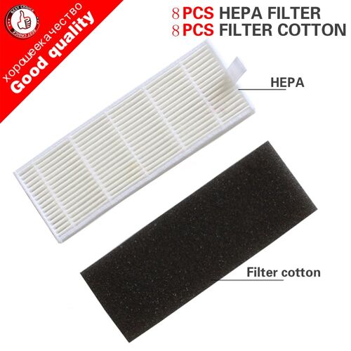 Filtres HEPA 8 pièces + filtre coton 8 pièces, pour Ecovas DN621 DN621 + DN620 pour iLife A6 A4 A4S, nouveau May06106104