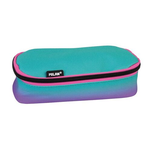 Trousse Ovale Sunset Violet Sur Turquoise