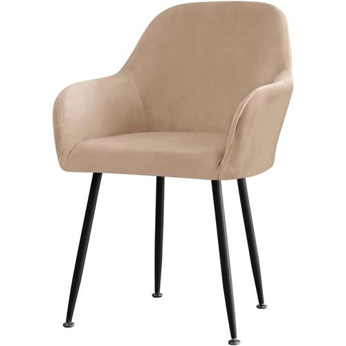 Few-Velours Couverture De Chaise Salle À Manger Extensible Scandinave Avec Accoudoir - Protecteur De Chaise Haute (Chameau, 1 Pièce)