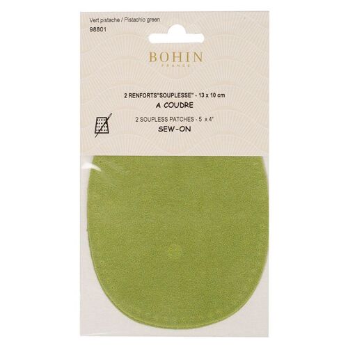 Renfort À Coudre Suédine 2 Pcs Vert Pistache