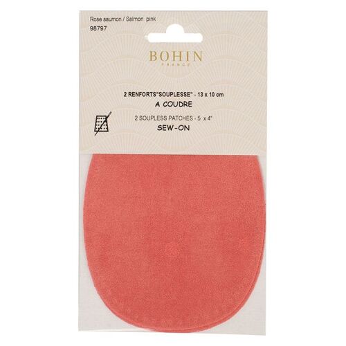 Renfort À Coudre Suédine 2 Pcs Rose Saumon