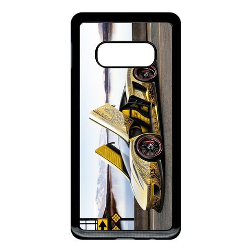 Coque Pour Smartphone - Tuning Voiture Jaune - Compatible Avec Samsung Galaxy S10e - Plastique - Bord Noir