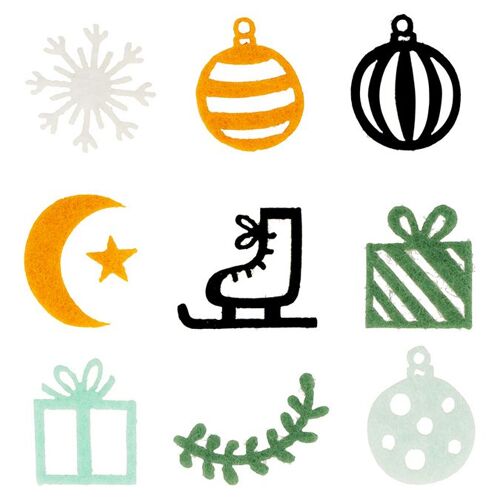 Silhouettes En Feutre Imagine Xmas 45 Pcs