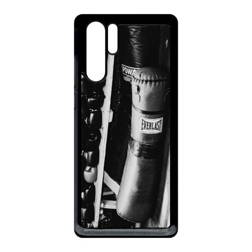 Coque pour smartphone - Sac de boxe black and white - compatible avec huawei P30 Pro - Plastique - bord Noir
