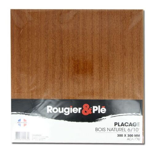 Placage Bois Naturel Acajou Sapelli Ep. 0,6 Mm 30 X 30 Cm