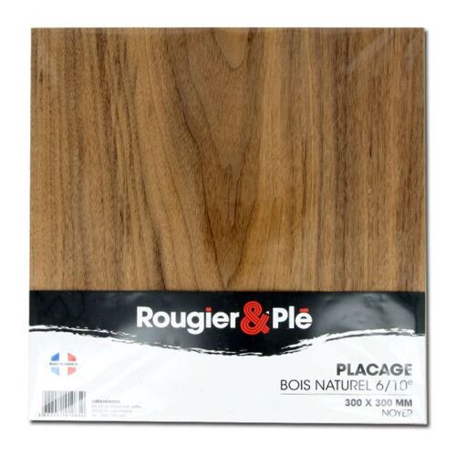 Placage Bois Naturel Noyer Ep. 0,6 Mm 30 X 30 Cm