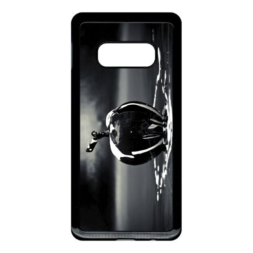 Coque Pour Smartphone - Apple Black - Compatible Avec Samsung Galaxy S10e - Plastique - Bord Noir