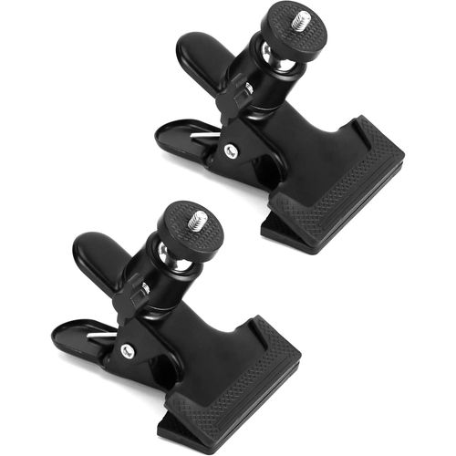 EPKH-® 2 Pcs Pince pour Appareil Photo, Pince Porte-Réflecteur pour Flash 360° Rotule 1/4"" Filetage Vis pour Appareil Photo Monopode Flash Lumière Vidéo Moniteur Webcam