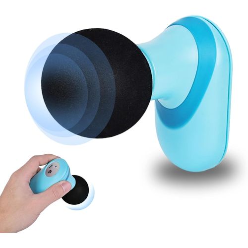Epkh-Pistolet De Massage Mini Pistolet De Massage : Pistolet De Massage Manuel Électrique Portable 6 Vitesses, Réglable Pour La Tête Épaule Dos Relaxation Musculaire Pistolet De Massage Bleu