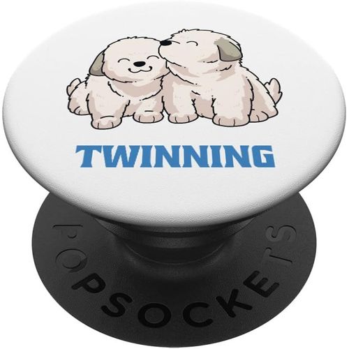EPKH-Chemises jumelles jumelles pour gagner des jumeaux Oui, nous sommes des chiots jumeaux PopSockets PopGrip Interchangeable