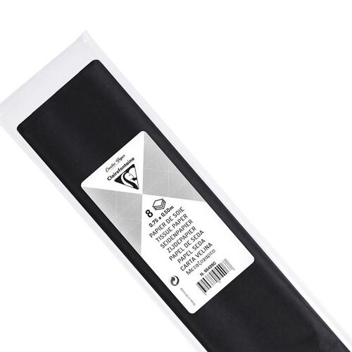 Papier De Soie 8 Feuilles 50 X 75cm Noir