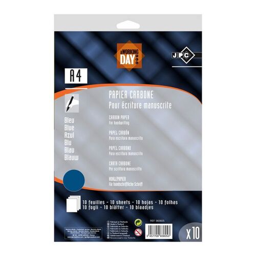 Papier Carbonne Bleu A4 , 10 Feuilles