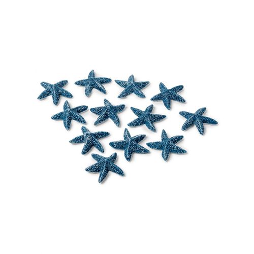 12 Etoiles De Mer Adhesives Bleues 2 Cm
