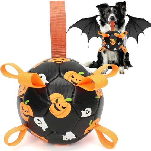 Jouet Pour Chien-Balles De Football Pour Chien-Balles Durables Pour Animaux De Petite Et Moyenne Taille-Jouet D'extérieur-Ballon D'entraînement Pour Animaux De Compagnie-Série Halloween.[V69]