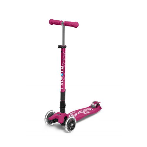 Trottinette Maxi Micro Deluxe Pliable Led - Baie Rouge
