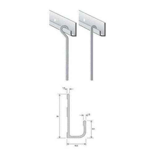 Tige Pour Cimaise 1 M Modèle Crosse Aluminium Époxy Blanc