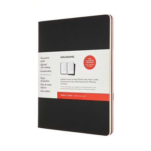 Cahier Sujet 19 X 25 Cm 2 Pcs Noir Et Rouge