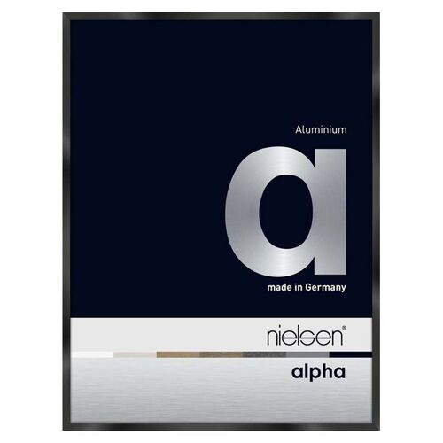 Cadre en aluminium Alpha Noir anodisé Brillant