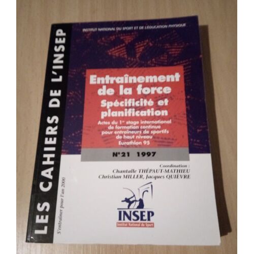 Entrainement De La Force - Specificite Et Planification