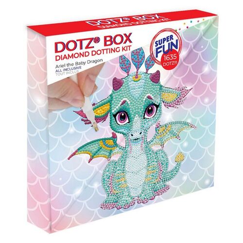Broderie Diamant Kit Dotz Box Enfant Débutant Ariel Le Bébé Dragon