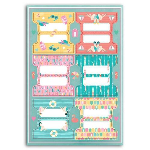 Autocollant Onglet Baigneuses 24 Pcs