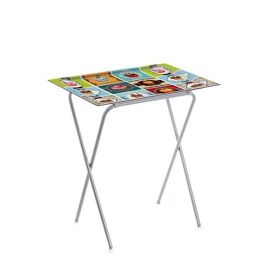Don Hierro - Table Pliante Avec Plateau Amovible, Petite Table D'appoint Pliante Pour Cuisine, Camping, Terrasse, Jardin, Ada-21