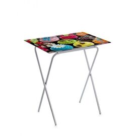 Don Hierro - Table Pliante Avec Plateau Amovible, Petite Table D'appoint Pliante Pour Cuisine, Camping, Terrasse, Jardin, Ada-36