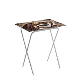 Don Hierro - Table Pliante Avec Plateau Amovible, Petite Table D'appoint Pliante Pour Cuisine, Camping, Terrasse, Jardin, Ada-41
