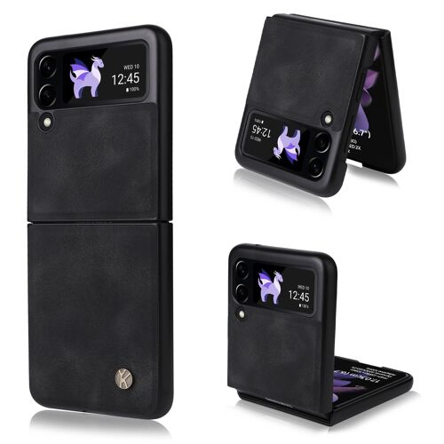 Etui Coque Pour Samsung Galaxy Z Flip 3,Coque Pour Samsung Galaxy Z Flip 3,Antichoc Protection Housse De Samsung Galaxy Z Flip 3,Etui En Cuir Pu Pour Samsung Galaxy Z Flip 3,Noir