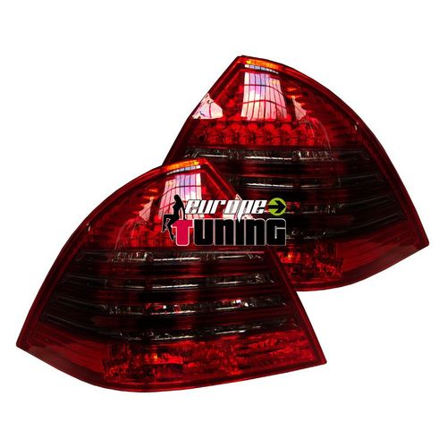 2 Feux Led Rouge Fumes Mercedes W203 Classe C 00-04