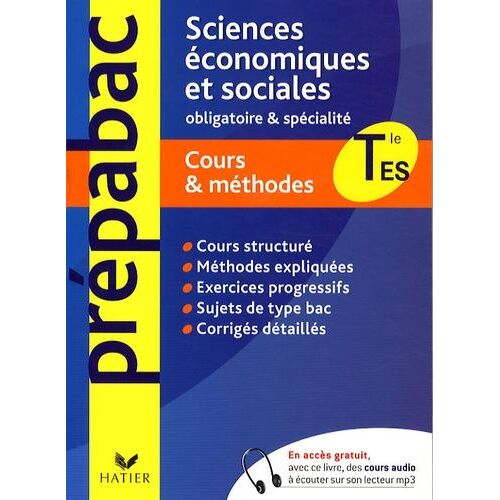 Sciences Économiques Et Sociales Terminale Es - Cours Et Méthodes