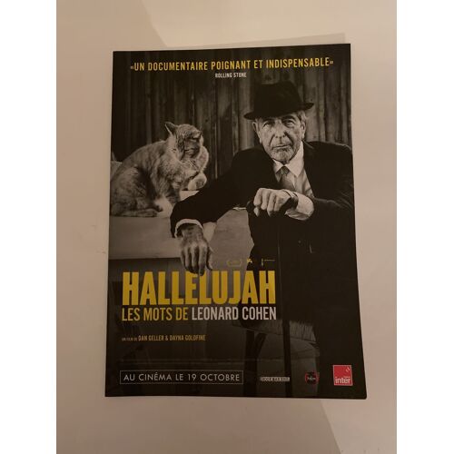 Dossier De Presse / Poster "Hallelujah Les Mots De Leonard Cohen" (Octobre 2022)