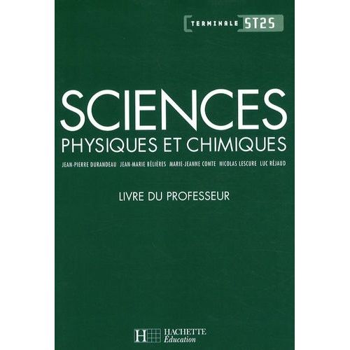 Sciences Physiques Et Chimiques Tle St2s - Livre Du Professeur
