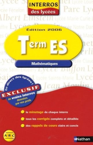 Mathématiques Tle Es - Edition 2006