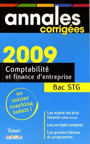 Comptabilité Et Finance D'entreprise Bac Stg - Edition 2009