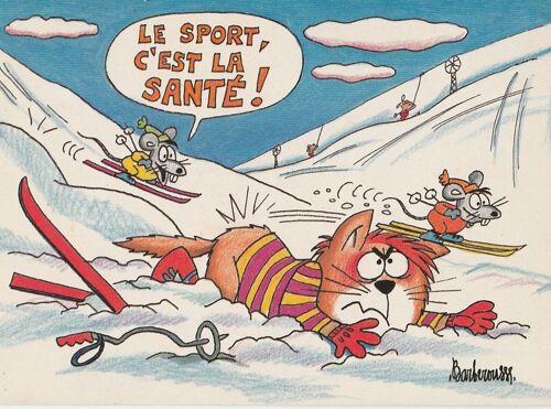 Barberousse : "Le Sport C'est La Santé" - Carte Postale Dalix "Une Vie De Chat" N° 12